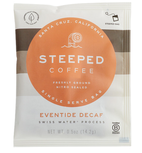 Steeped Coffee Eventide Blend Decaf Coffee Single Serve Bag - 100/Case