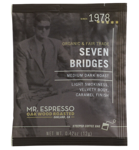 Mr. Espresso Organic Seven Bridges Blend Coffee Single Serve Bag - 100/Case