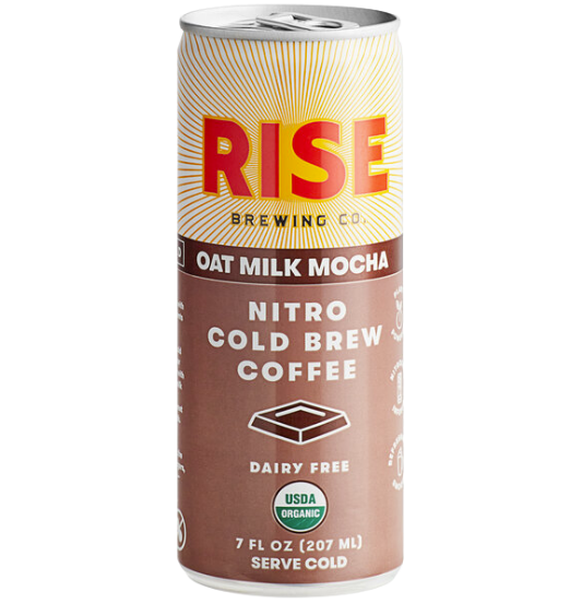 Rise Brewing Co. Organic Oat Milk Mocha Nitro Cold Brew Coffee 7 fl. oz. - 12/Case