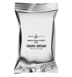 Caribou Coffee 2.5 oz. Caramel Hideaway Flavored Coffee Packet - 18/Case
