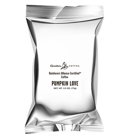 Caribou Coffee 2.5 oz. Pumpkin Love Flavored Coffee Packet - 18/Case