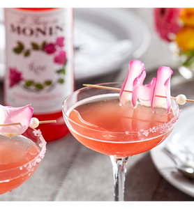 Monin Premium Rose Flavoring Syrup 1 Liter