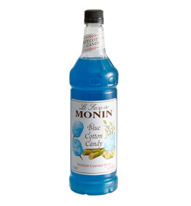Monin Premium Blue Cotton Candy Flavoring Syrup 1 Liter