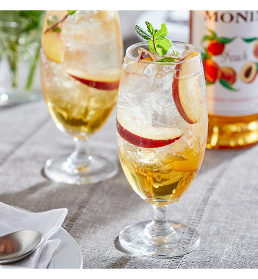Monin Premium Peach Flavoring / Fruit Syrup 1 Liter