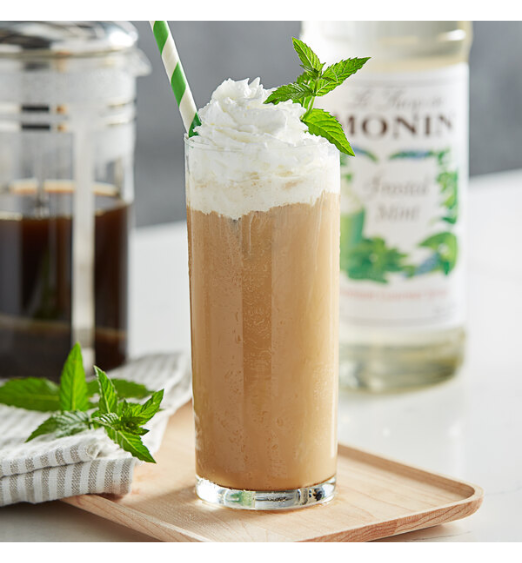 Monin Premium Frosted Mint Flavoring Syrup 750 mL