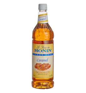 Monin Sugar Free Caramel Flavoring Syrup 1 Liter