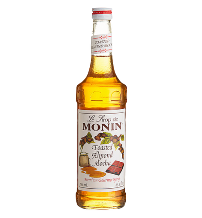 Monin Premium Toasted Almond Mocha Flavoring Syrup 750 mL