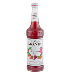 Monin Premium Strawberry Rose Flavoring Syrup 750 mL