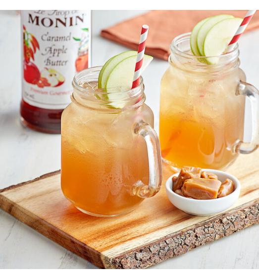 Monin Premium Caramel Apple Butter Flavoring Syrup 750 mL