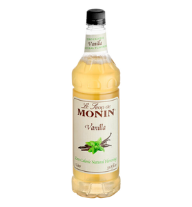 Monin Zero Calorie Natural Vanilla Flavoring Syrup 1 Liter