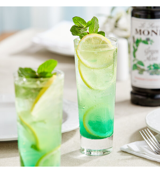 Monin Premium Green Mint Flavoring Syrup 1 Liter