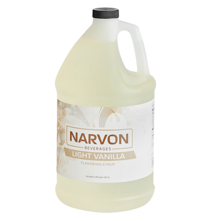 Narvon Light Vanilla Syrup 1 Gallon - 4/Case