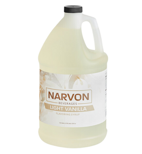 Narvon Light Vanilla Syrup 1 Gallon - 4/Case