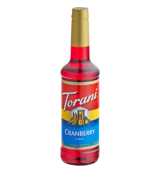 Torani Cranberry Flavoring Syrup 750 mL Plastic Bottle