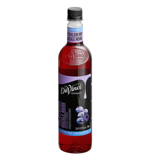 DaVinci Gourmet Sugar Free Huckleberry Flavoring / Fruit Syrup 750 mL