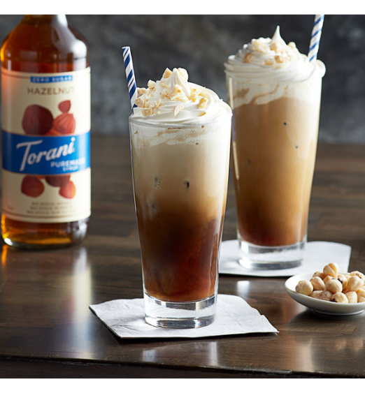 Torani Puremade Zero Sugar Hazelnut Flavoring Syrup 750 mL