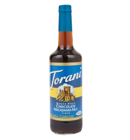 Torani Sugar Free Chocolate Macadamia Nut Flavoring Syrup 750 mL