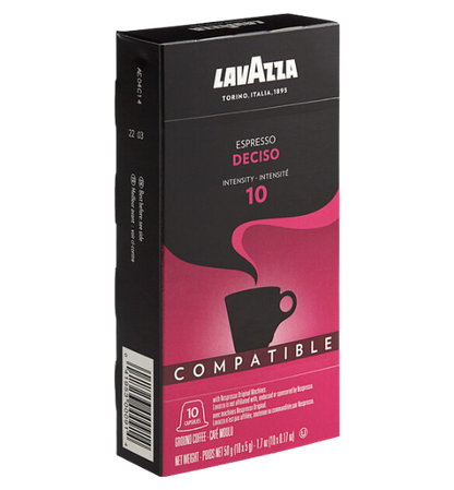 Lavazza Deciso Single Serve Capsules Compatible with Nespresso* Original Machines - 10/Box
