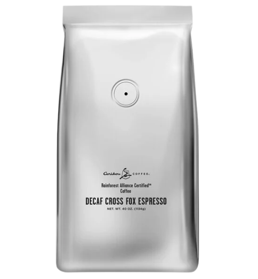 Caribou Coffee 2.5 lb. Cross Fox Whole Bean Decaf Espresso