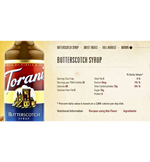 Load image into Gallery viewer, Torani Butterscotch Flavoring Syrup 750 mL
