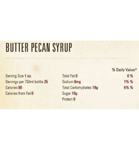 Torani Butter Pecan Flavoring Syrup 750 mL