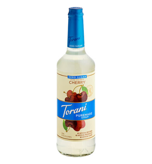 Torani Puremade Zero Sugar Cherry Flavoring Syrup 750 mL