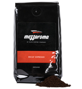 Ellis Mezzaroma Dark Decaf Ground Espresso 12 oz.