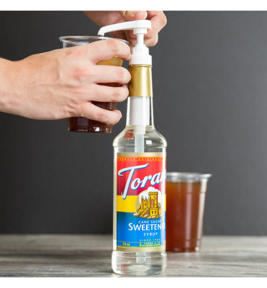Torani Cane Sugar Sweetener Syrup 750 mL Plastic Bottle