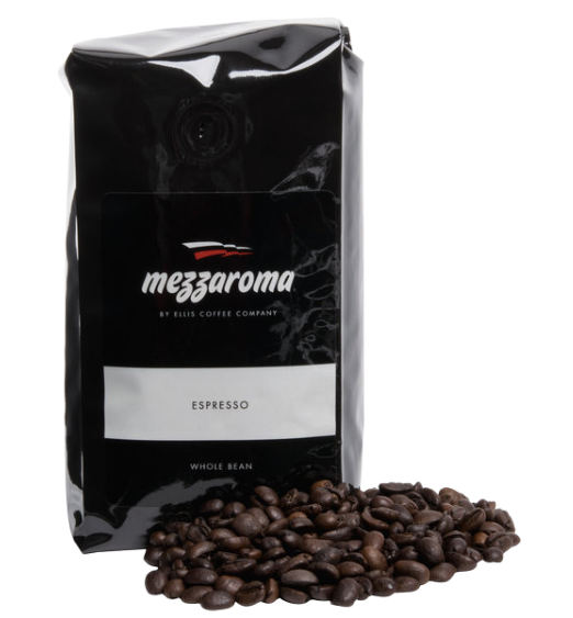 Ellis Mezzaroma 12 oz. Dark Regular Whole Bean Espresso - 6/Case