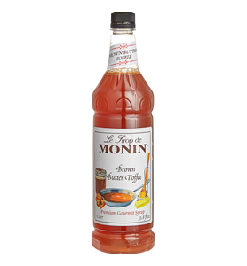 Monin Premium Brown Butter Toffee Flavoring Syrup 1 Liter