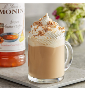 Monin Premium Brown Butter Toffee Flavoring Syrup 1 Liter