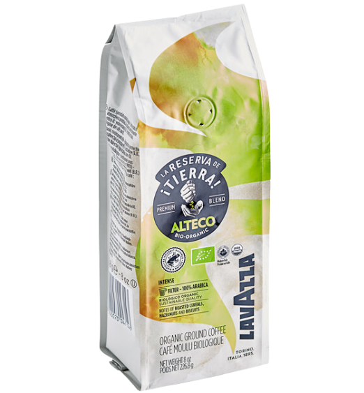 Lavazza Organic Tierra! Alteco Coarse Ground Coffee 8 oz.