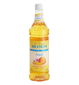 Monin Sugar Free Peach Flavoring / Fruit Syrup 1 Liter