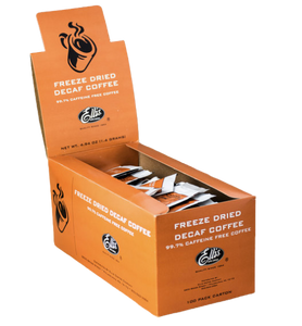 Ellis Freeze Dried Instant Decaf Coffee Packet - 100/Box