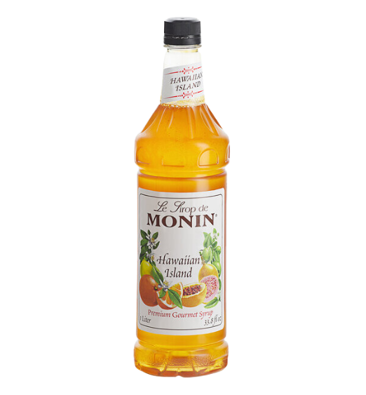 Monin Premium Hawaiian Island Flavoring / Fruit Syrup 1 Liter