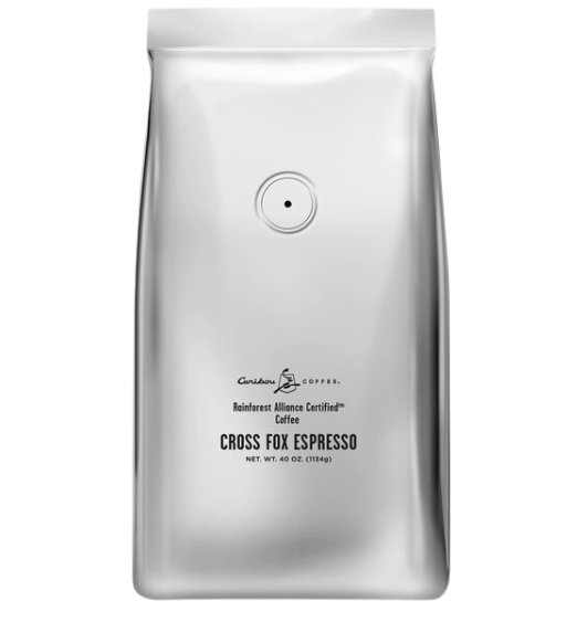 Caribou Coffee 2.5 lb. Cross Fox Whole Bean Espresso - 4/Case