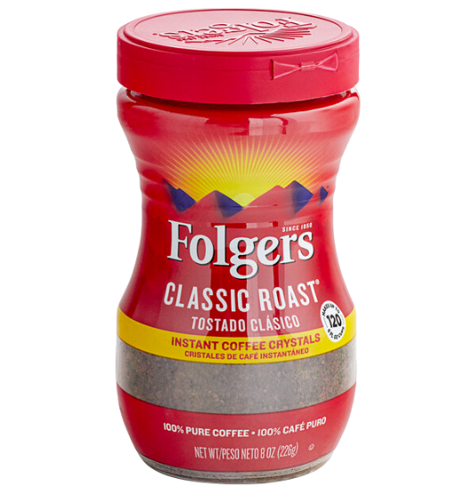 Folgers Classic Roast Instant Coffee 8 oz.