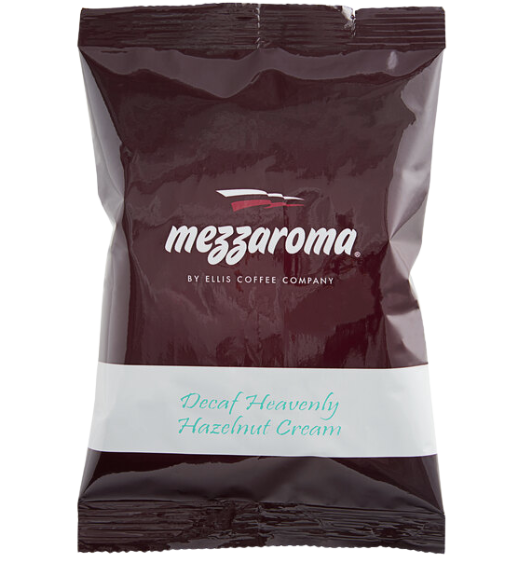 Ellis Mezzaroma Decaf Heavenly Hazelnut Coffee Packet 2.5 oz. - 24/Case