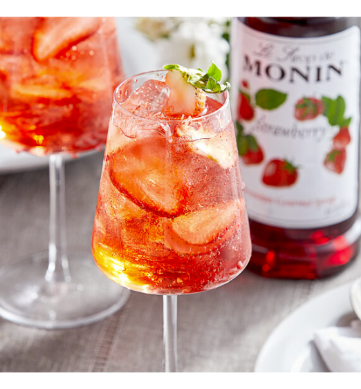 Monin Premium Strawberry Flavoring / Fruit Syrup 1 Liter