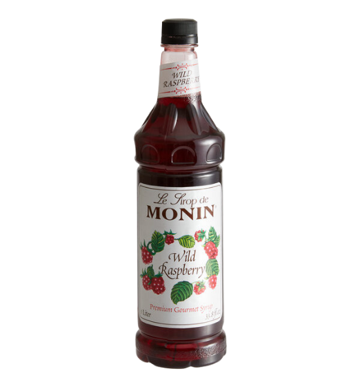 Monin Premium Wild Raspberry Flavoring Syrup 1 Liter