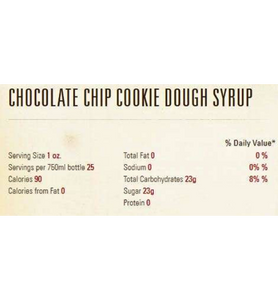 Torani Chocolate Chip Cookie Dough Flavoring Syrup 750 mL