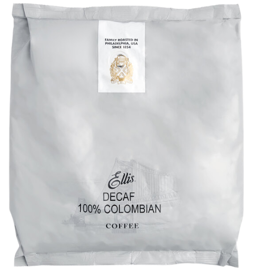 Ellis 100% Colombian Decaf Whole Bean Coffee 2 lb. - 10/Case