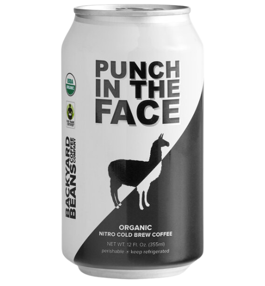 Backyard Beans 12 fl. oz. Organic Nitro Punch in the Face Cold Brew Coffee - 12/Case