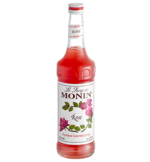 Monin Premium Rose Flavoring Syrup 750 mL