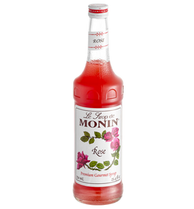 Monin Premium Rose Flavoring Syrup 750 mL