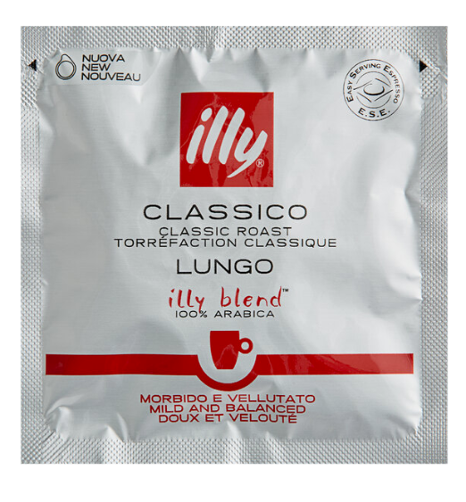 illy Classico Lungo Single Serve Espresso Pods - 18/Box